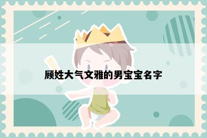 顾姓大气文雅的男宝宝名字