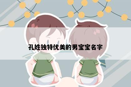 孔姓独特优美的男宝宝名字